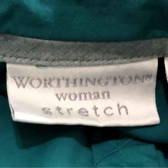 Worthington Woman  2X Blouse Stretch Sleeveless Collared Wrap Style Side Zipper - Picture 7 of 9